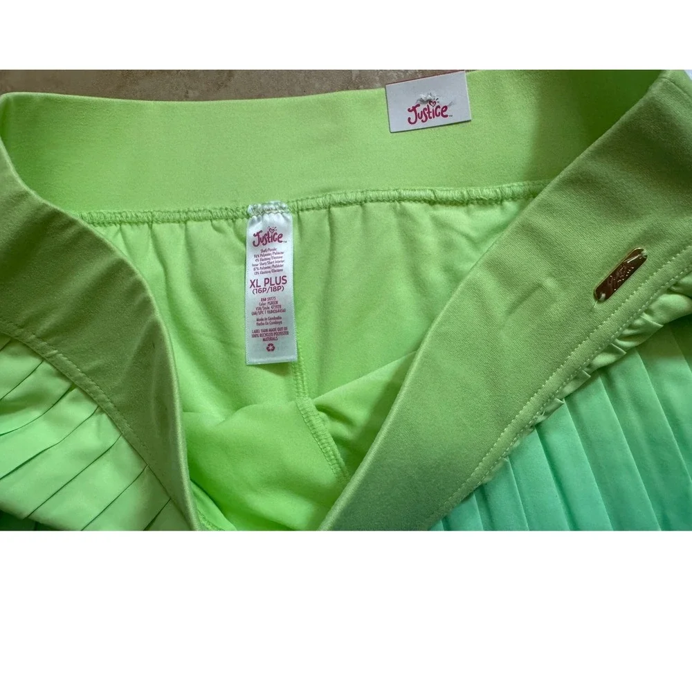 Justice Pleated‎ Skort Girls XL Plus 16P/18P Green Blue Ombre Active Sporty NEW